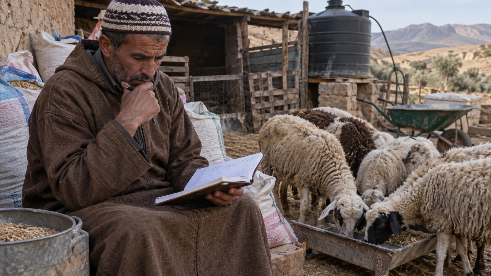 متابعة مصاريف العلف والرعاية خلال فترة التربية قبل أول بيع